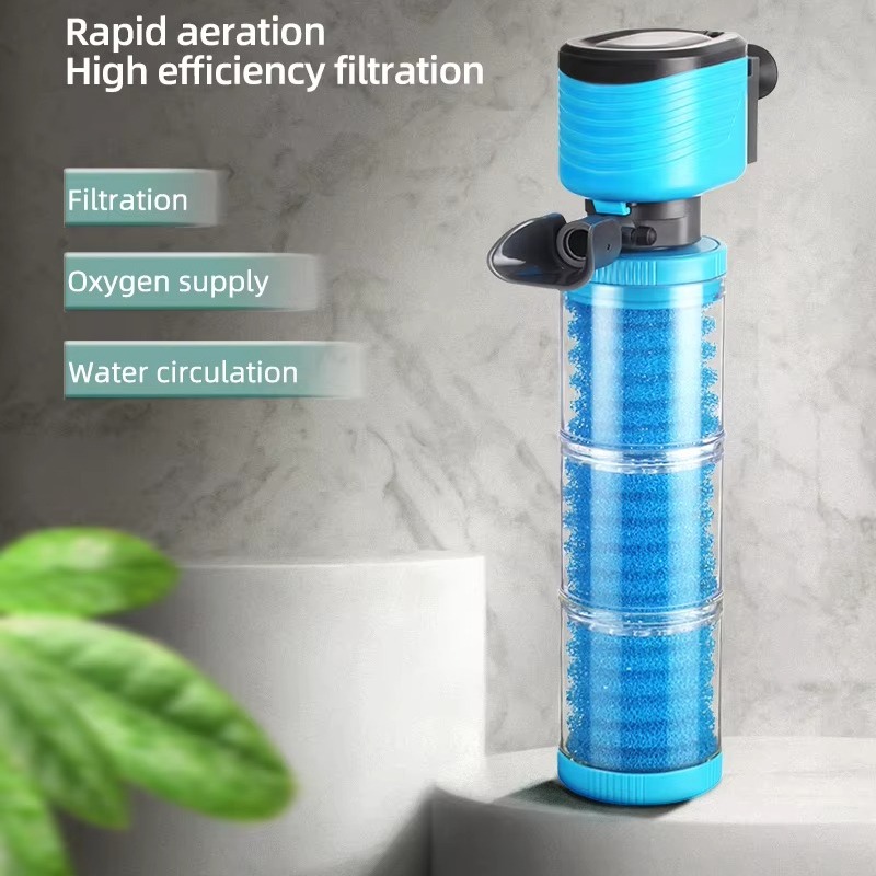 Fish Tank Filter Pump - Submersible Filtering Equipment Silent Circulating Water
