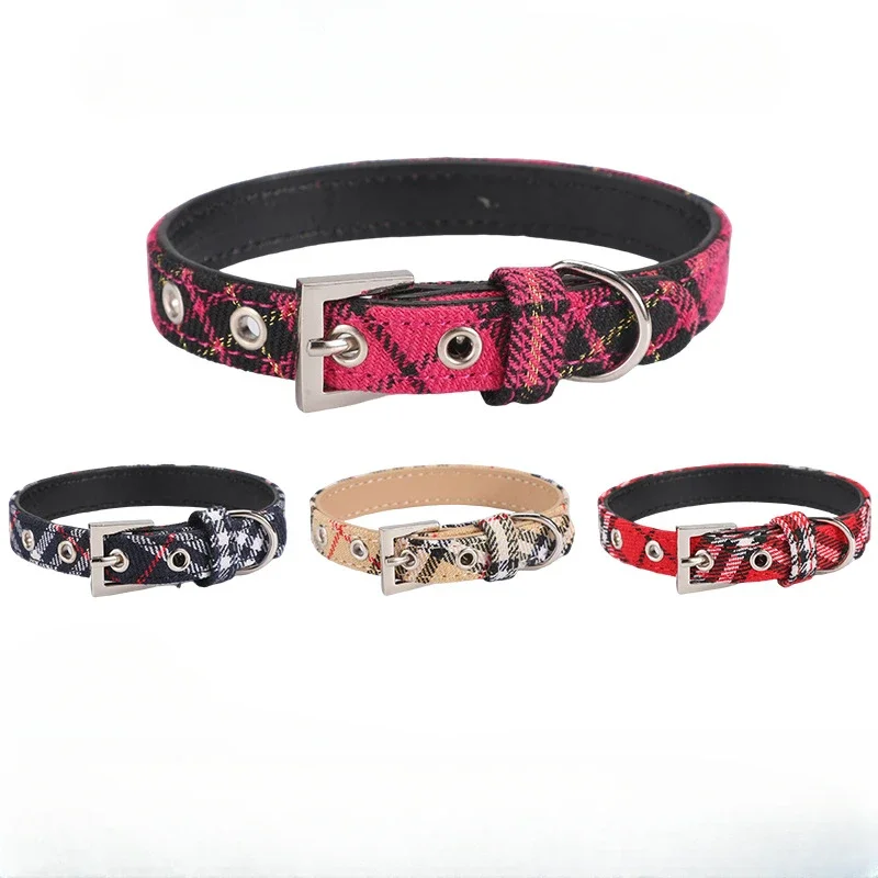 Pet Supplies Nz - Pet Collar Scottish Plaid Dog Collar