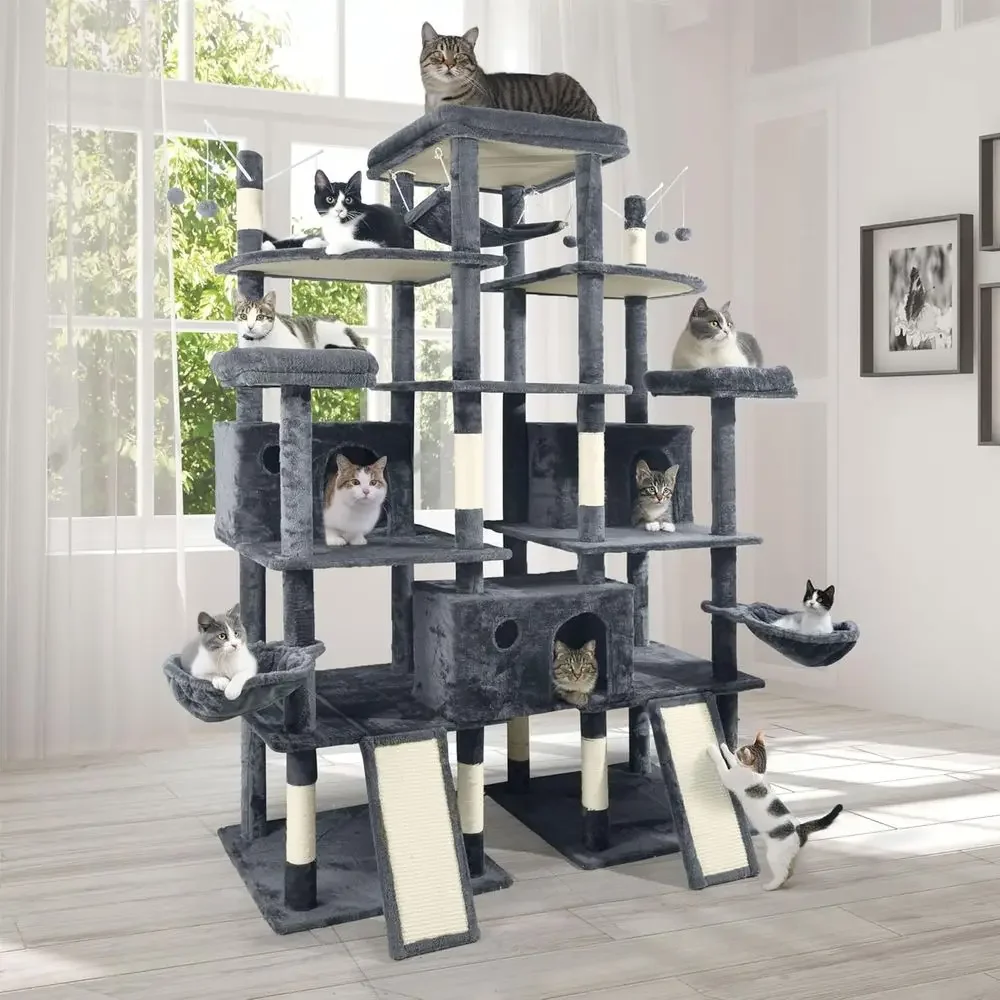 Cat Scratching Post - 80-Inch Tall Cat Tower for Large