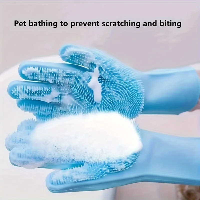 Pet Supplies Nz - Multifunctional Silicone Pet Grooming Gloves Hair