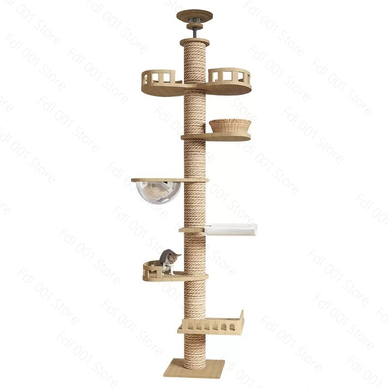 Cat Scratching Post - Adjustable Cat Tree House Cat Tower