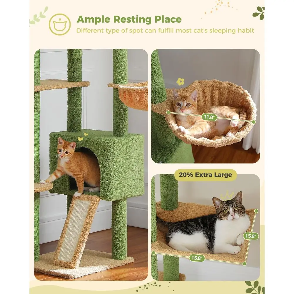 Adjustable Tall Cat Tree Tower - Cat Scratching Post review and price