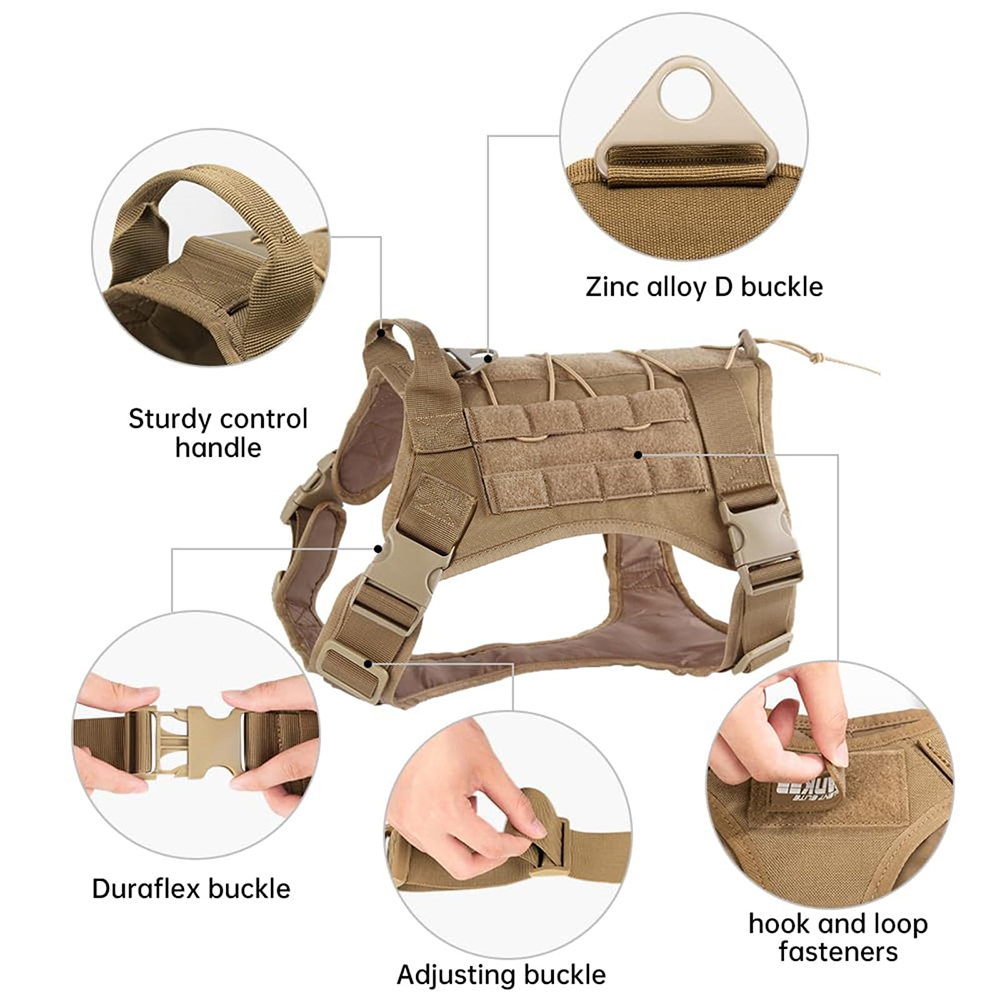 Tactical Dog Harness for Large - No Pull Dog Harness review and price