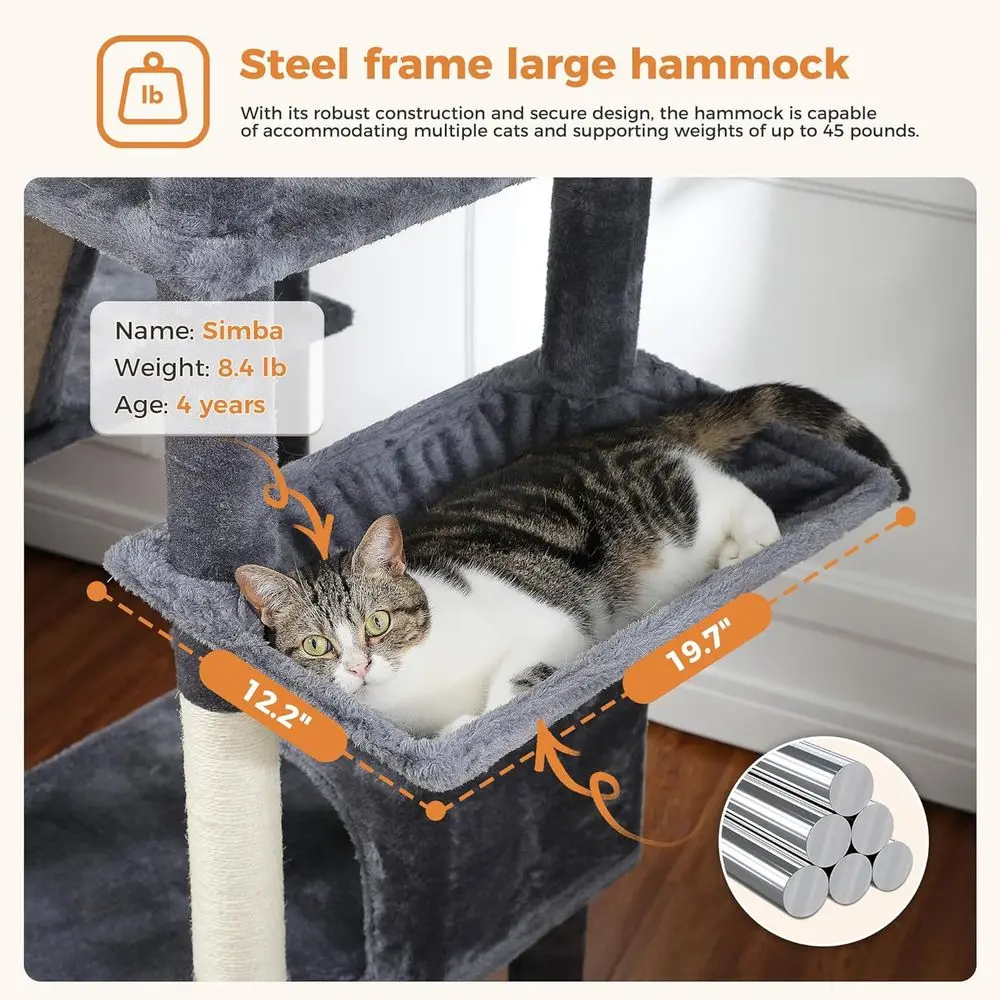 70 High Cat Tree with 2 Condos - Cat Scratching Post review and price
