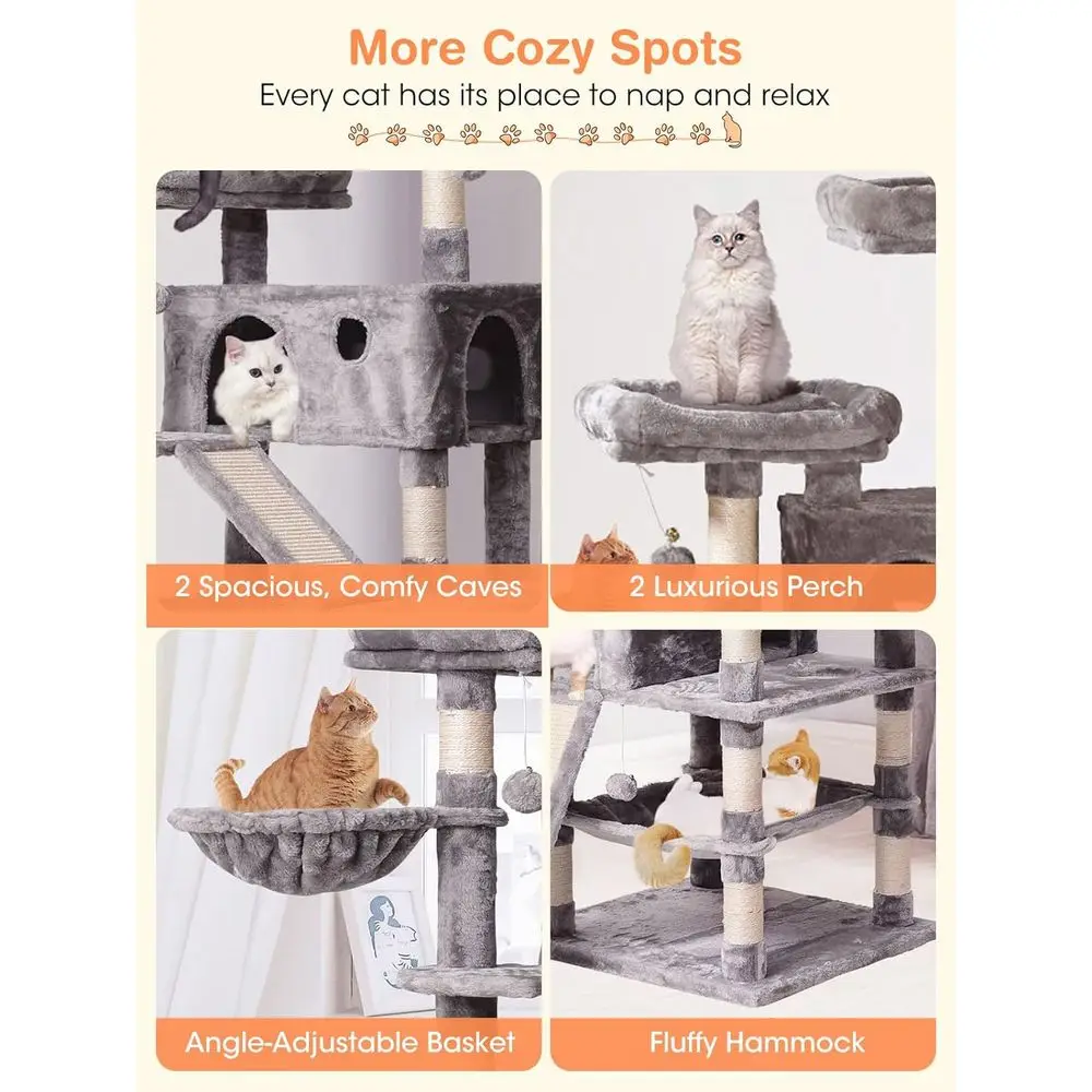 Multi-Level 70.1 Cat Tree with - Cat Scratching Post review and price