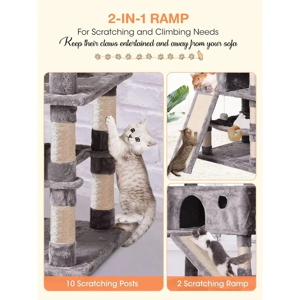 Multi-Level 70.1 Cat Tree with - Cat Scratching Post review and price