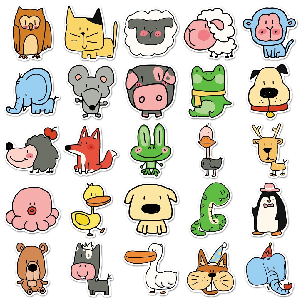 50Sheets Zoo Animal Stickers C - Pet Supplies In Store review and price