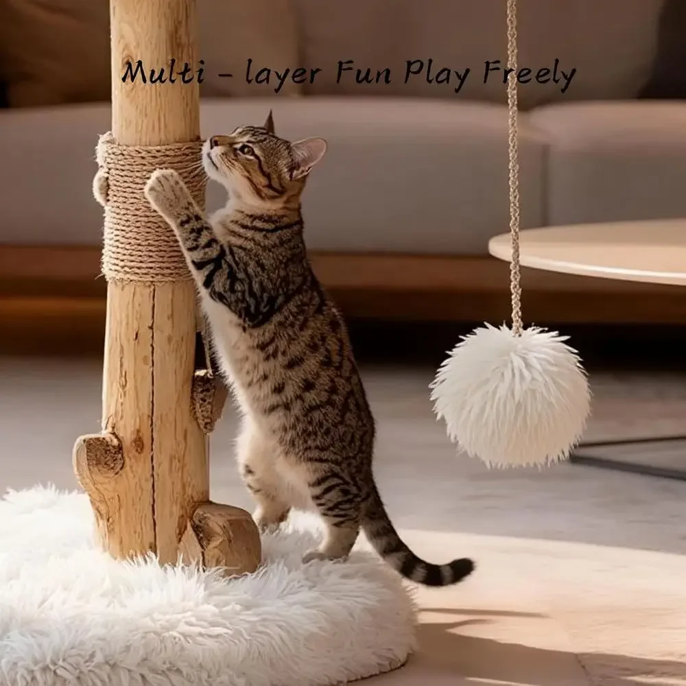 Indoor Cat Tree Tower with Nat - Cat Scratching Post review and price