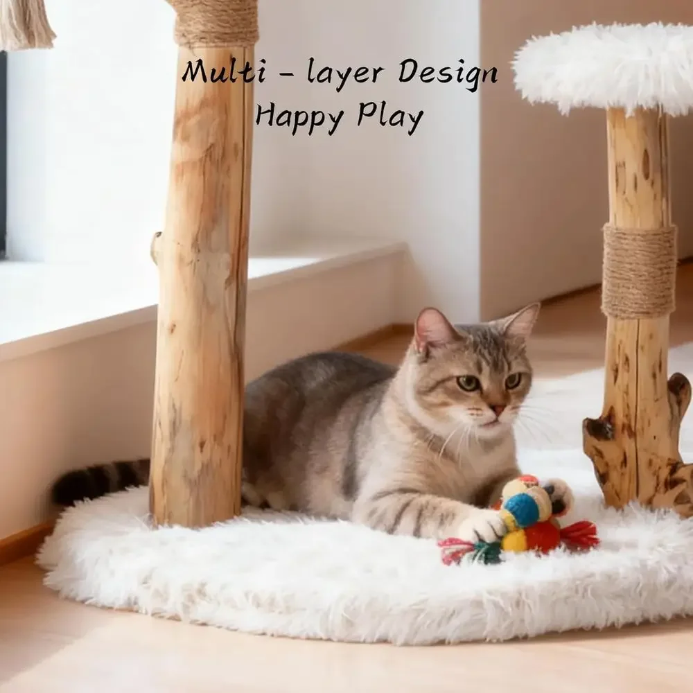 Indoor Cat Tree Tower with Nat - Cat Scratching Post review and price