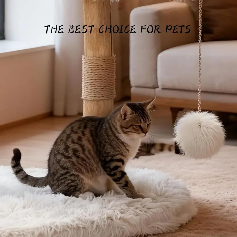 Indoor Cat Tree Tower with Nat - Cat Scratching Post review and price
