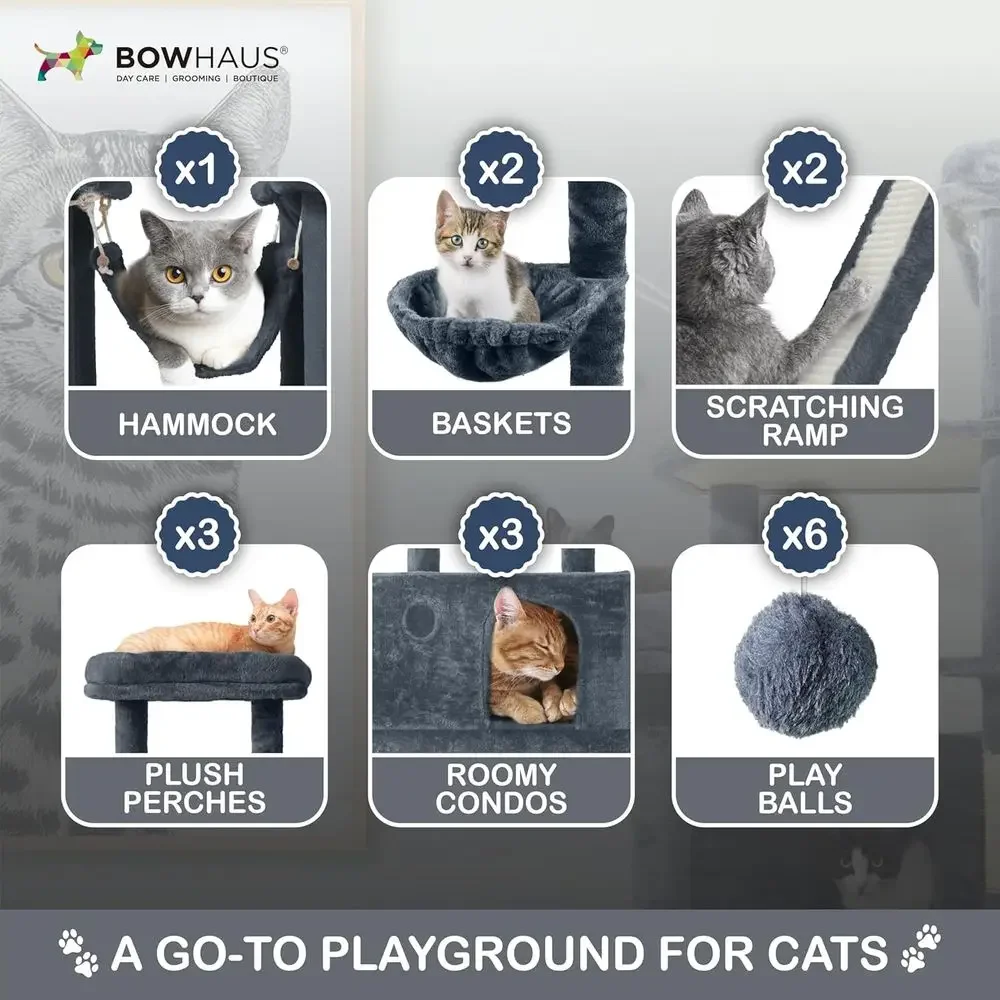 80-Inch Tall Cat Tower for Lar - Cat Scratching Post review and price