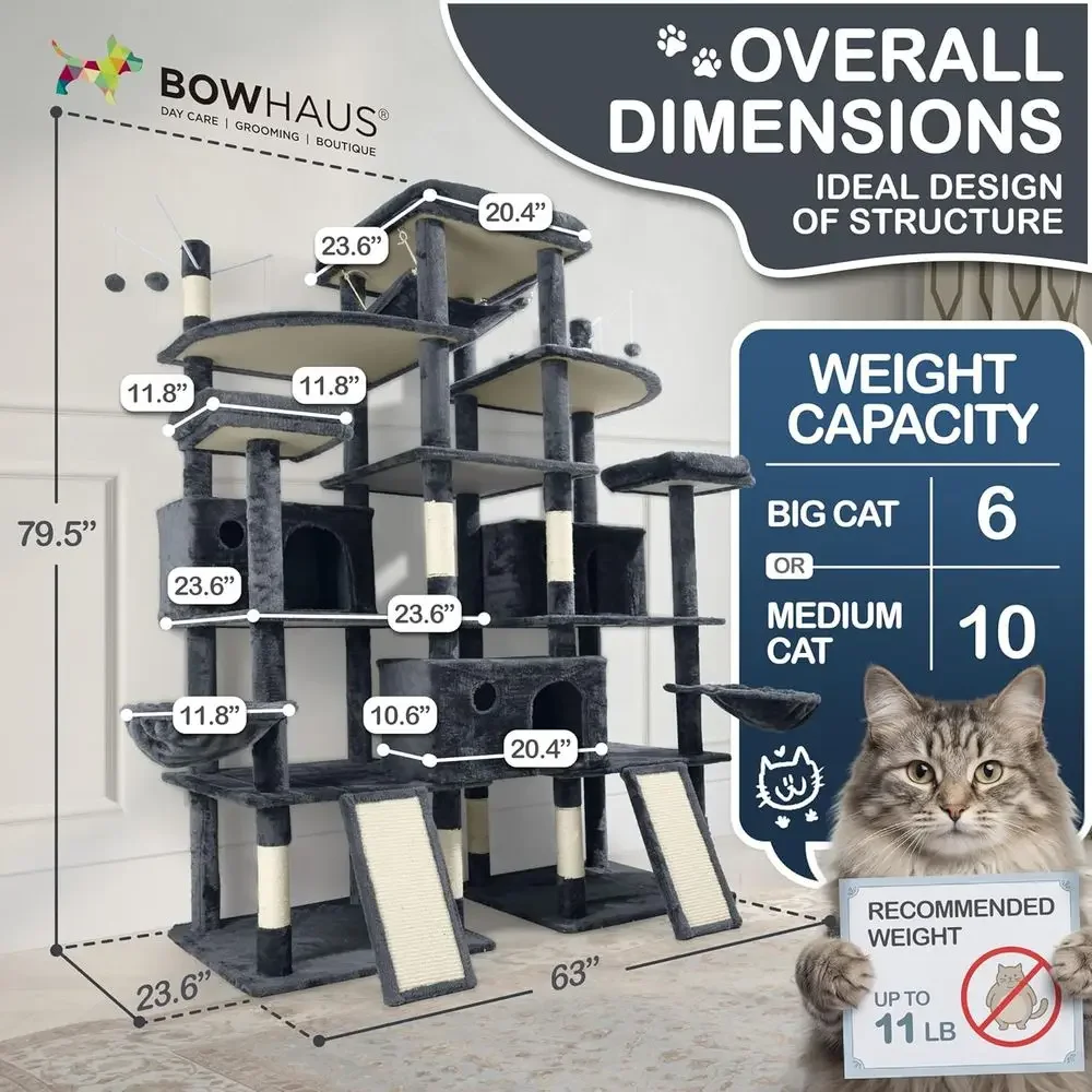 80-Inch Tall Cat Tower for Lar - Cat Scratching Post review and price