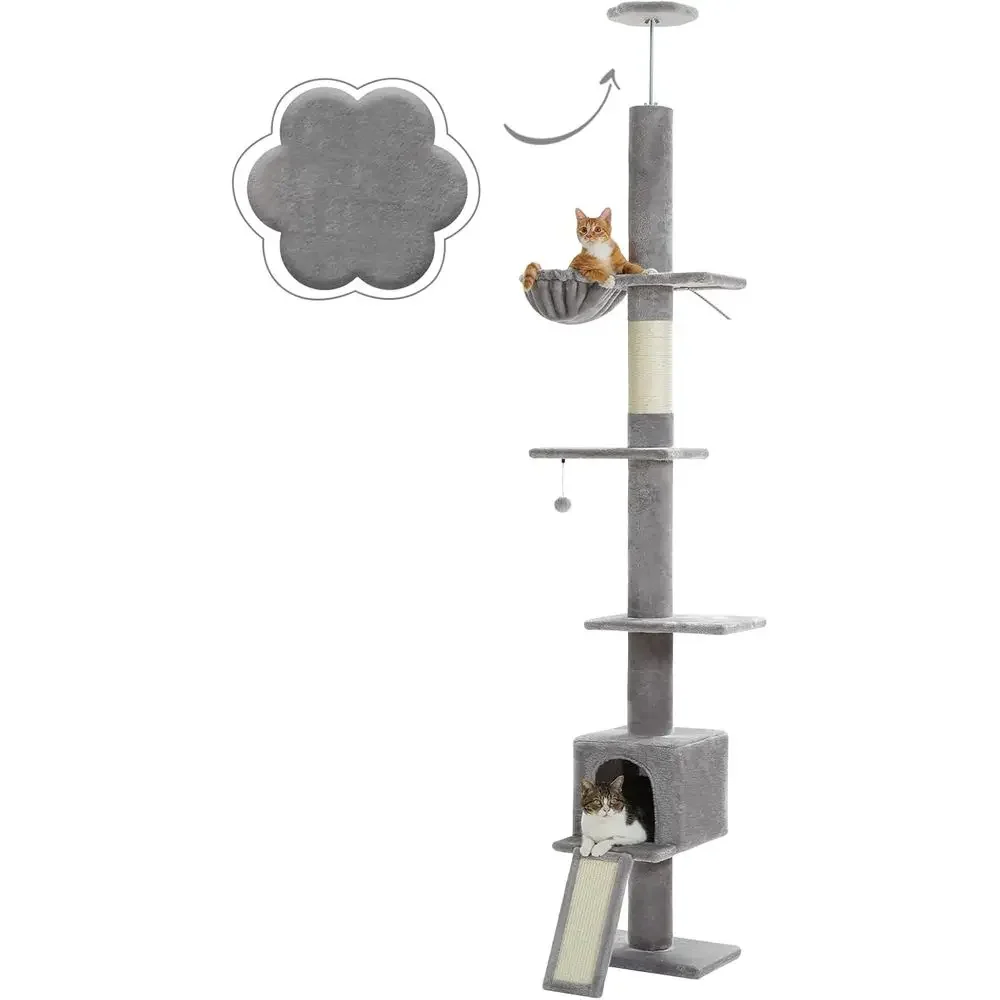 Adjustable 5-Level Cat Tree, 8 - Cat Scratching Post review and price