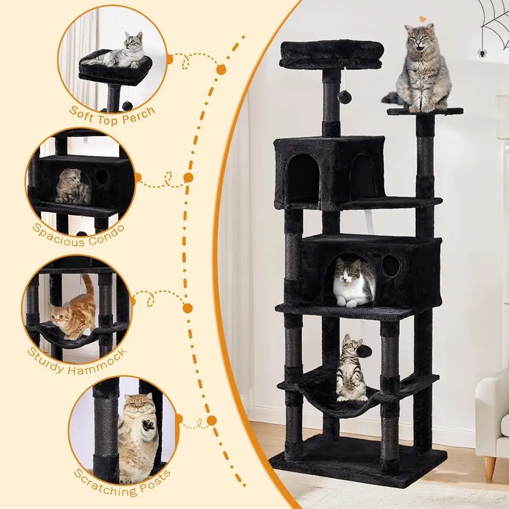 67 Multi-Layered XL Cat Tower  - Cat Scratching Post review and price